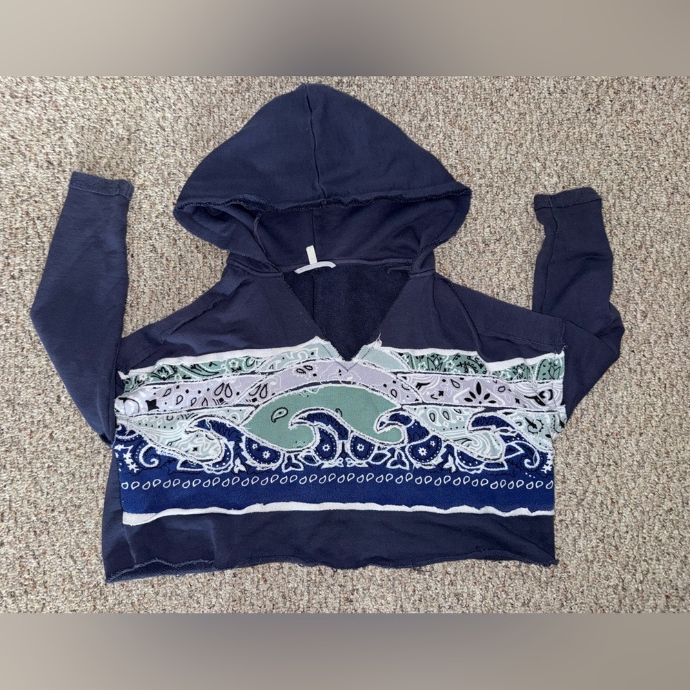 FP Movement by Free People Navy and Green Hoodie